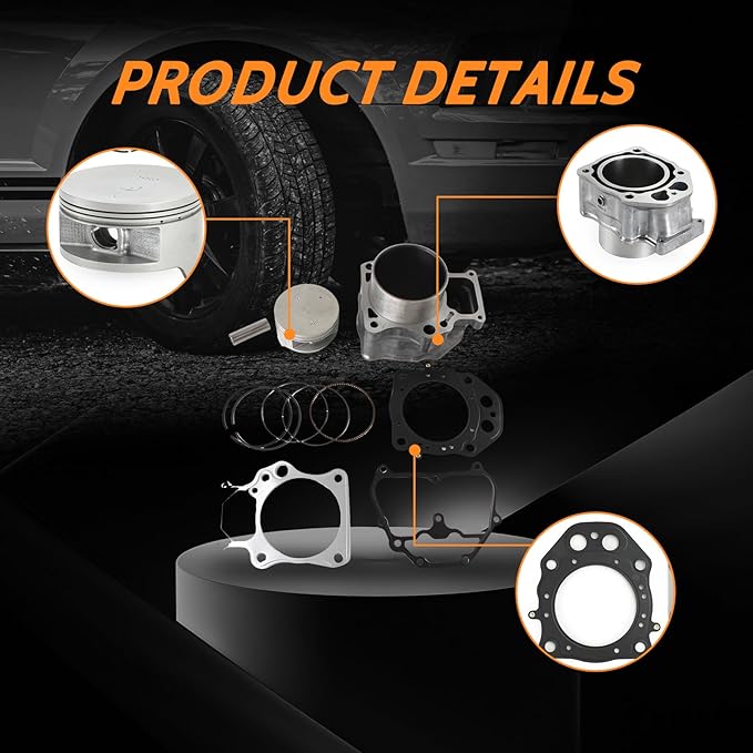 TRX500 Cylinder Piston Gasket Top End Rebuild Kit 92mm 12100-Hp0-A00 For 2012-2019 TRX500 Foreman 2015-2021 500 Pioneer 500
