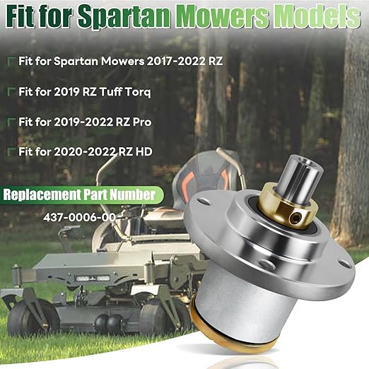 Upgrade 437-0006-00 Deck Spindle Fits for Spartan Mowers RZ, RZ Pro,RZ HD,and RZ Tuff Torq Riding Series Mowers