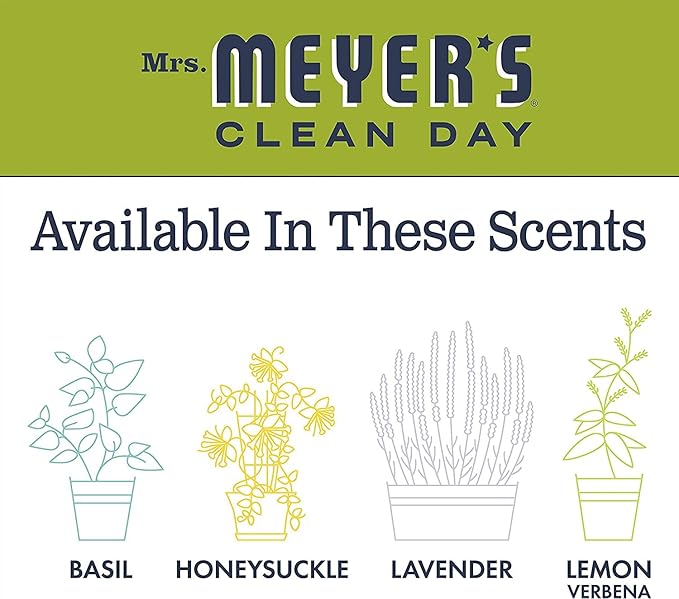 Mrs. MEYER'S CLEAN DAY Liquid Dish Soap Refill, Biodegradable Formula, Lemon Verbena, 48 Fl Oz. (Pack of 3)