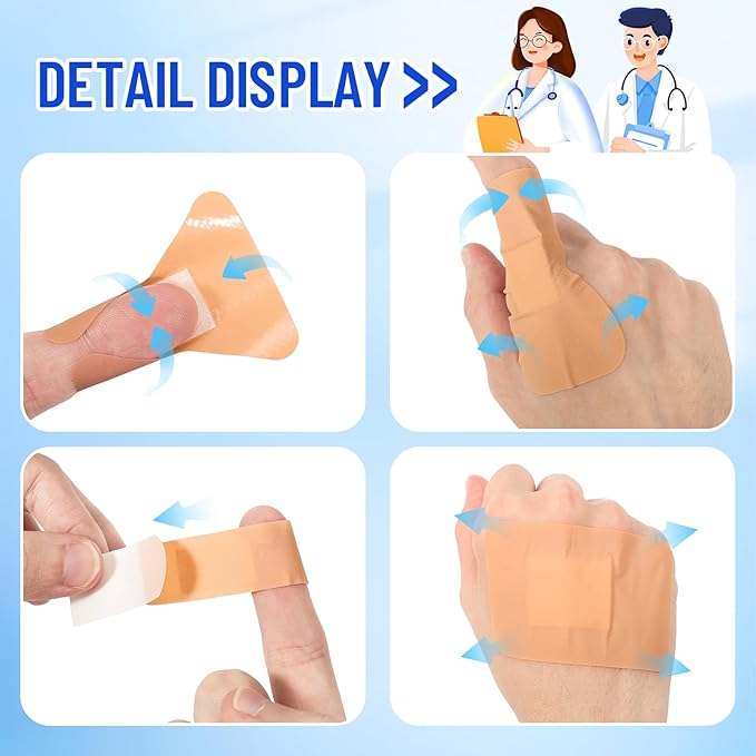720 Pcs Adhesive Bandages Variety Pack, Flexible Adhesive Bandage Bulk, Assorted Sizes Fingertip Bandages, Breathable & Waterproof Bandage for First Aid and Wound Care