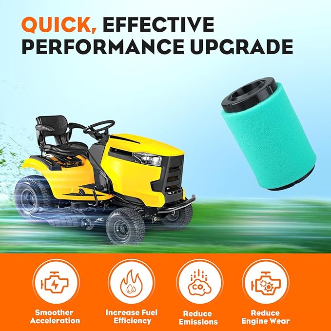 Hipa 22 083 01-S 22 883 01-S1 Air Filter for Cub Cadet XT1 LT42 Kohler 5400 Series KS530-595 17 18 19 19.5HP Engine Lawn Mower Replace for 490-200-K072 2288301-S 22-083-01 Air Filter Pack of 2