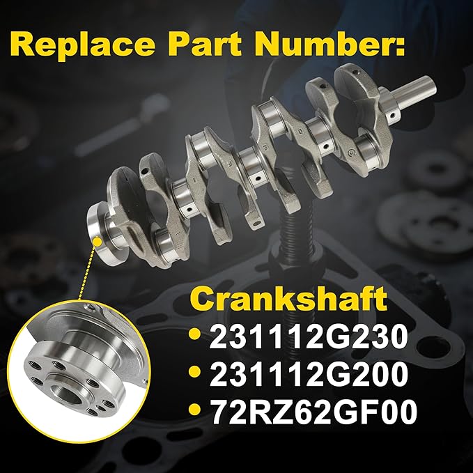 G4KJ 2.4 Engine Crankshaft Connecting Rods & Bearings Set Fit for Hyundai Kia 2.4L 2011-2020 Replace#23510-2G500 23111-2G200