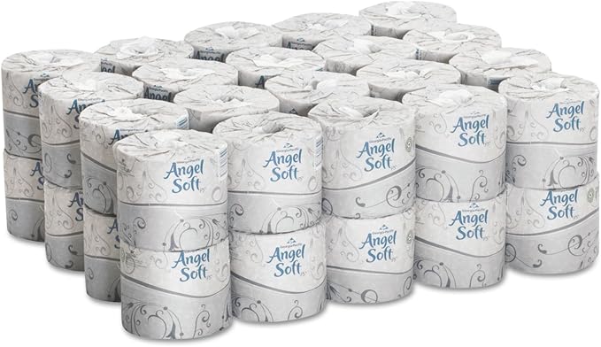 Georgia-Pacific Angel Soft Professional Series Premium 2-Ply Embossed Toilet Paper, 16840, 450 Sheets Per Roll, 40 Rolls Per Case, White