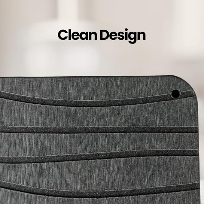 Diatomaceous Earth Dish Drying Mat with Non-Slip Stainless Steel Feet - 16 L x 12 Inch Odorless, Quick Drying Stone Mat for Kitchen Sink - Heat Resistant, Super Absorbent Dish Drying Stone