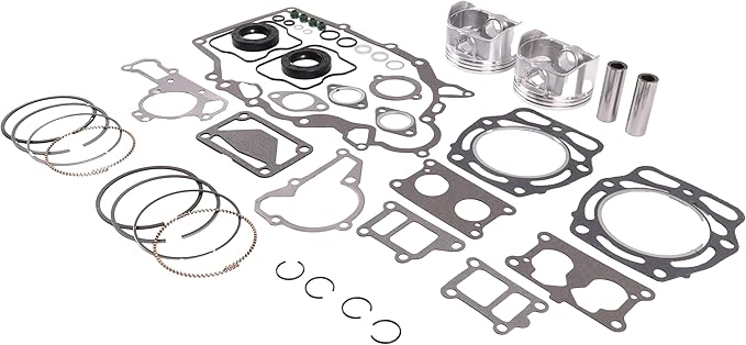 Piston Ring Gasket Seal Engine Rebuild Kit 13001-2210 13008-6025 Compatible with Kawasaki KAF620 2500 2510 2520 3000 3010 4000 4010, JD FD620 & FD661