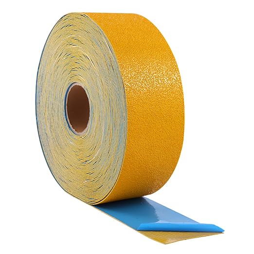 Reflective Temporary Pavement Tape, Slip-Resistant & Durable. Heavy-Duty Rubber Base for Outdoors. Ideal for Driveways, Walkways & Parking Areas (Yellow, 4 Inch X 148 Feet)