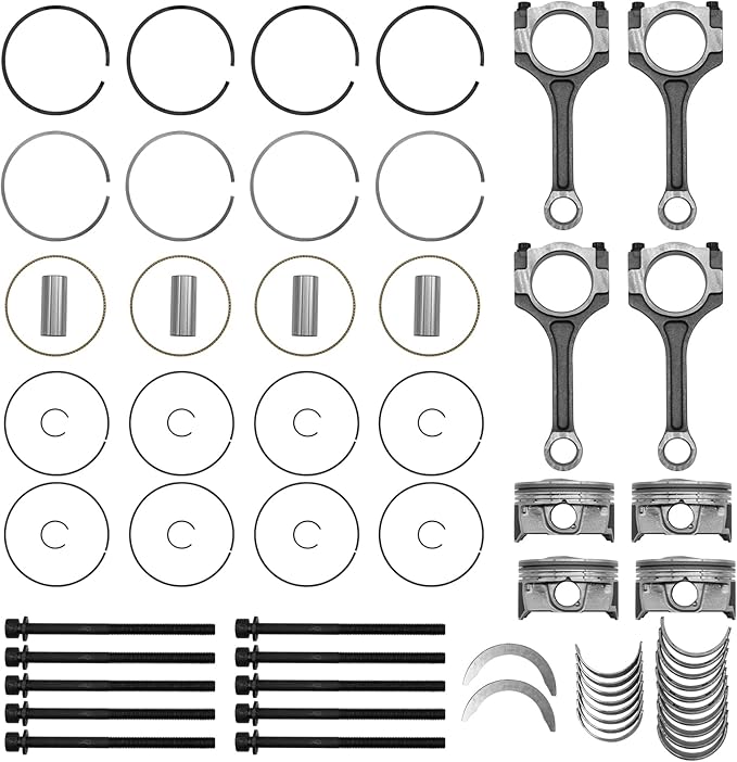 G4KJ 2.4L Engine Rebuild Overhaul Kit with Crankshaft & Connecting Rods for Hyundai Tucson Sonata Santa Fe, for Kia Sorento Optima & Sportage 2011-2020 Replace OE 23510-2G500 23111-2G200
