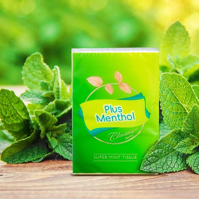Menthol Lotion Pocket Tissues, Travel Size 4-Ply Thick & Soft, 40 Pack (400 Tissues Total)