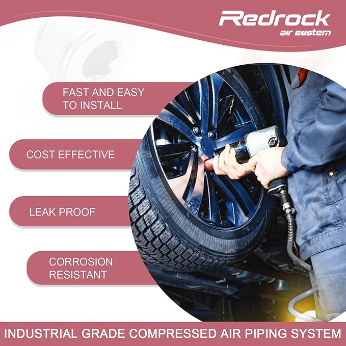 Shop Air Line Kit 3/4" x 200ft, HDPE Aluminum Air Compressor Piping for Garage Leak Proof & Easy to Install Air Hose Kit Air Compressor Accessories 200PSI ASTM F1282 Blue