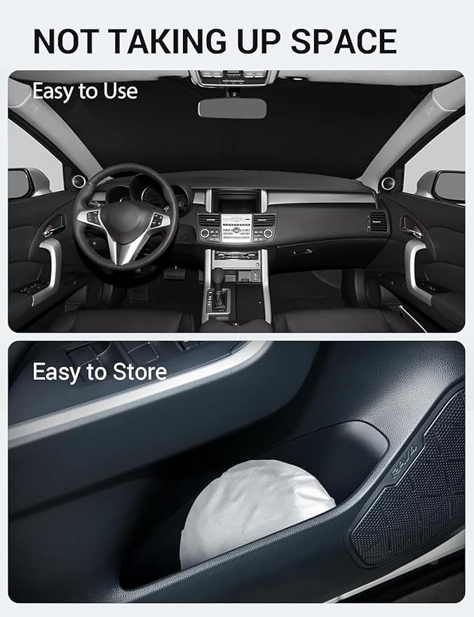 Proadsy 2025 Upgrade Windshield Sun Shade Custom Fit 2007-2012 RDX Acura RDX Foldable Front Sunshade Protector Sun Visor Blocks UV Rays Keep Car Cooler