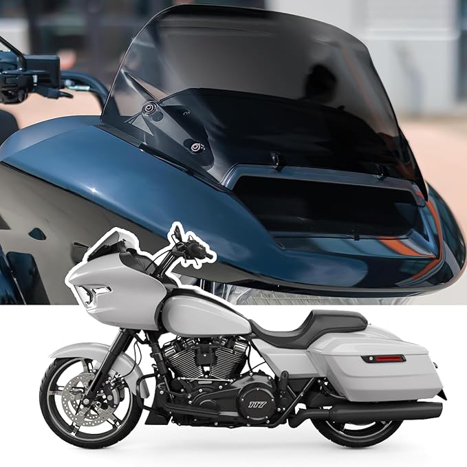 12" Windshield Windscreen Compatible for Harley Road Glide CVO/SE FLTRXSE 2023 2024 FLTRX 2024 CVO ST FLTRXSTSE 2024 for 2023 2024 Road Glide Accessories, Black