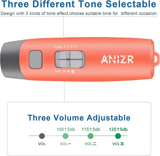 ANIZR Electronic Whistles with Lanyard,Adjustable 3 Tone & 3 High Volume Hand Emergency Whistle Basketball Referee Whistle for Coach,Teacher,Police,Outdoor Camping Boating Hiking(with Battery)