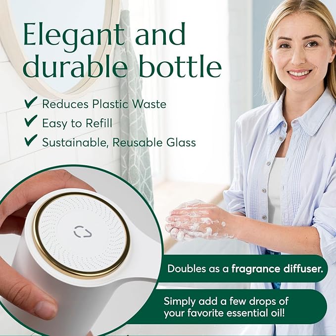 Cleanomic Touchless Soap Dispenser - Automatic Soap Dispenser, Automatic Hand Soap Dispenser, Automatic Soap Dispenser Touchless, Auto Soap Dispenser Touchless, Bathroom Countertop Soap Dispenser
