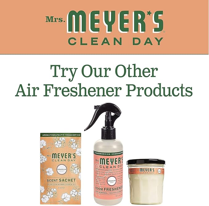 Mrs. Meyer's Clean Day Room Freshener Spray Bottle, Geranium Scent, 8 Fl Oz (Pack of 6)