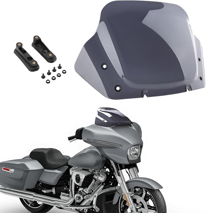 14" Windshield for Harley Street Glide CVO FLHXSE 2023-2024 Wind Shield Windscreen Air Deflector Compatible for Harley Street Glide CVO 2024(Smoke)