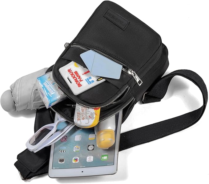 Cross Body Bag Small Sling Backpack Sling Bags Hiking Daypacks Crossbody Bags for Women Men - Silver Zipper