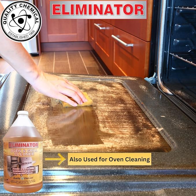 Quality Chemical Oven Cleaner & Grill Cleaner - Heavy-Duty/Fast Acting & Easy to Use/Degreaser/Heavy Duty Oven Cleaner/Best Oven Cleaner/Made in USA - 1 Gallon Combo