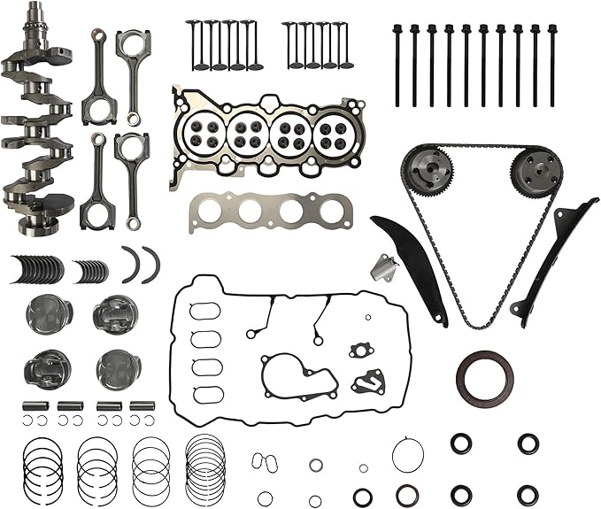 G4NB Engine Overhaul Rebuild Kit w/Crankshaft Con-rod Piston Timing Chain Kit Intake/Exhaust Valve Fit For Hyundai Elantra Mistra Kia Forte K4 1.8L 2012-2016 23110-2E711 622V6-2EH00 23041-2E100
