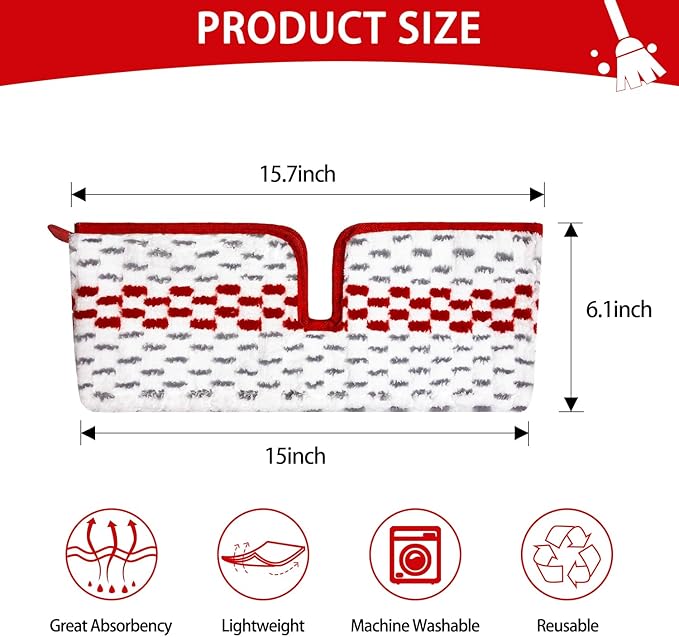 Microfiber Spray Mop Pads Compatible with Promist MAX Reusable Spray Mop Refills for Ocedar ProMist Dust Mop,Dual-Action Washable Flip Mop Pads Replacement for Dry Wet Floor Cleaning, double-sided use