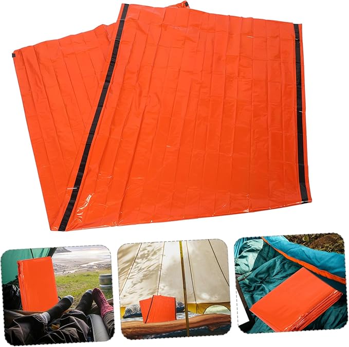 Portable Emergency Bivy Sack Lightweight Thermal Survival Gear Blanket for Camping Hiking Moisture and Dirt Resistant Foldable Outdoor Protection