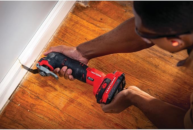 CRAFTSMAN V20 Cordless Oscillating Tool Kit Multi-Tool with Blades, Sand Paper, Battery and Charger Included (CMCE501D1)