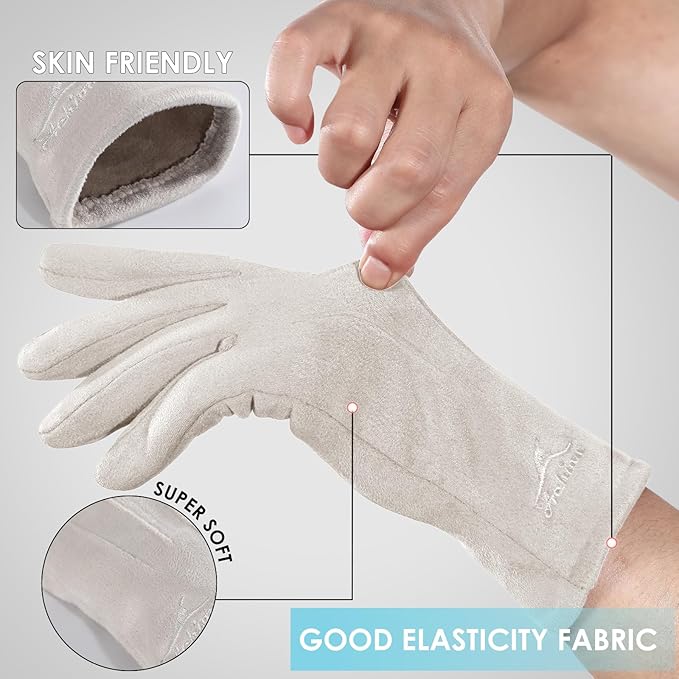 Achiou Women Winter Touchscreen Gloves Soft Comfortable Thermal Elastic Stretch Texting Glove for Traveling, Cycling, Running