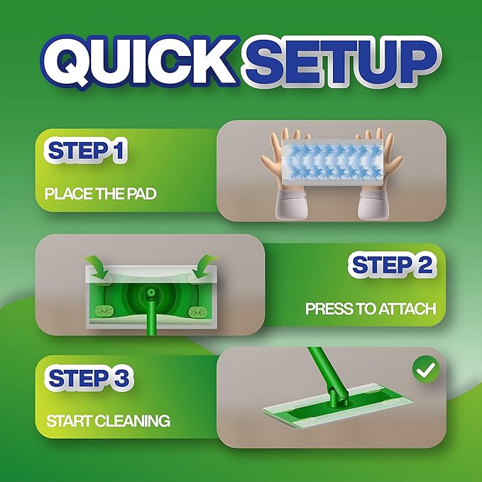 40-Count Disposable Dry Sweeping Cloths for Swiffer Sweeper – Thicker & More Absorbent