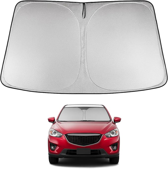 Proadsy 2025 Upgrade Windshield Sun Shade Custom Fit Mazda CX-5 2013 2014 2015 2016 CX5 Front Sunshade Protector Foldable Sun Visor Blocks UV Rays Keep Car Cooler