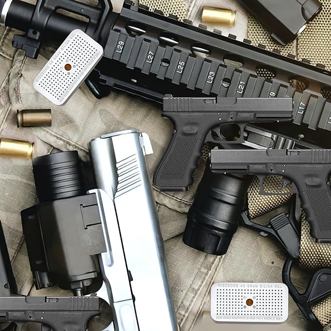 Silica Gel Canister, 40 Gram 1 Pack Silica Gel Desiccant Canister (Orange to Green), Reusable Desiccant Dehumidifier