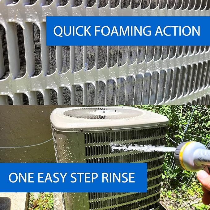Quality Chemical Nu-Coil Professional Grade Concentrated/Air Conditioner Alkaline Condenser Coil Cleaner for AC Unit/AC Coil Cleaner 1 Gallon Combo (128 oz)