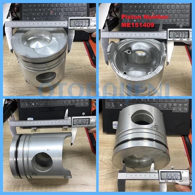 6D24 Engine Overhaul Rebuild Kit with Valve Kit for Mitsubishi 6D24 6D24T Engine for Kobelco SK450-6 SK480-6 for Kato HD1430 Excavator Engine Rebuild Repair Aftermarket Parts