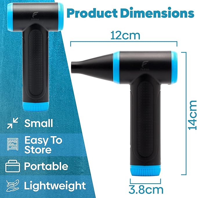 Compressed Air Duster 150000 RPM - Computer Keyboard Cleaner - Jet Dry Mini Air Blower Gun for Car Drying - Electric Canned Air Duster for Computers - Portable Car Dryer Air Blower Fan