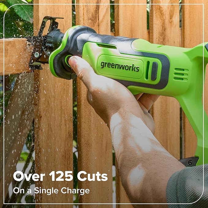 Greenworks 24V Cordless Brushless 6PCs Combo, Drill/Driver+Impact Driver+6.5" Circular Saw+Recip Saw +Oscillating Tool+Flashlight, 2.0Ah+4.0Ah Batteries (24,000mAh Power Bank) and 65W USB-C Charger