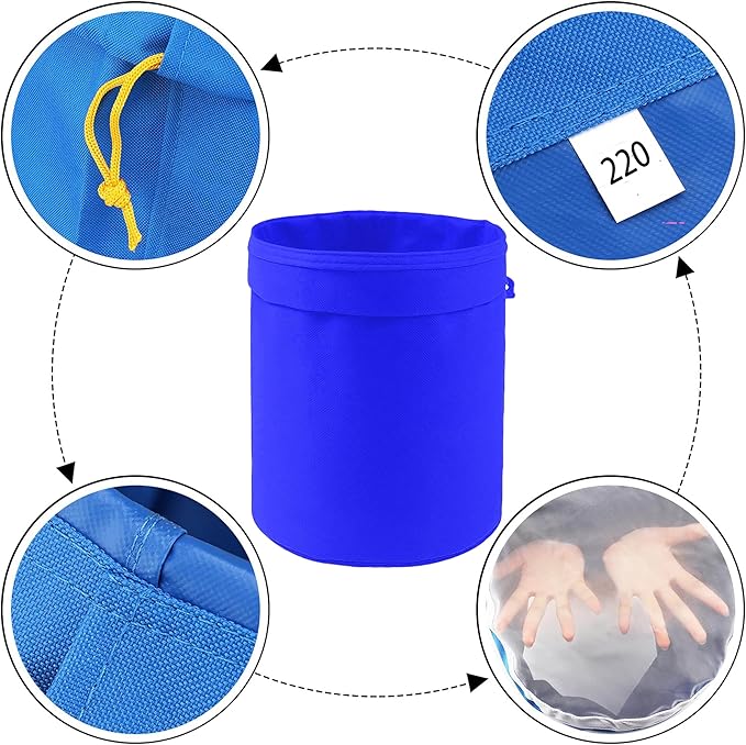 5 Pieces 5 Gallon Straining Bag Oxford Cloth for 5 Gallon Bucket, Reusable Household Food Separation Bag for Hydroponics, Gardening, Juice (25 to 220-Micron)