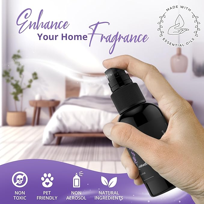 605Products Room & Air Freshener Spray - Long Lasting Odor Eliminator with Essential Oils, Home Fragrance Supplies - Lavender (3-Pack)