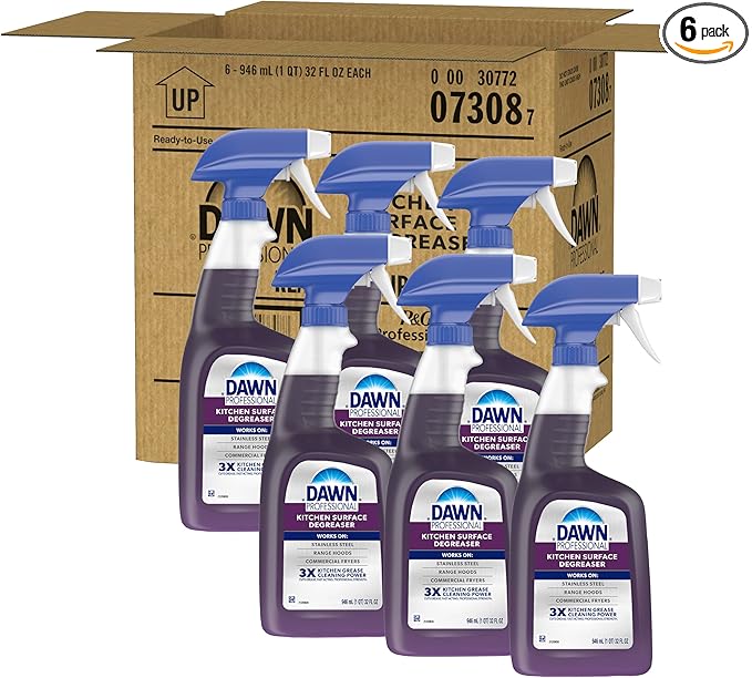 P&G Professional DAWN Kitchen Surface Degreaser - 32 Oz (Case of 6) - For Removing Tough Grease Found in Commercial Kitchens & Food Service (Packaging May Vary)