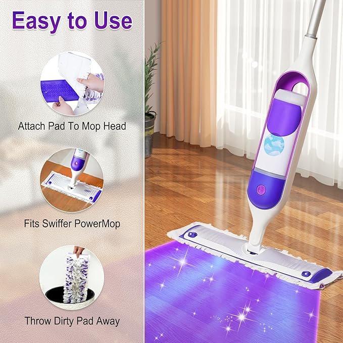 40 Pack Disposable Power Mop Pads for Swiffer Power Mop Pads,Compatible with Swiffer Power Mop Refills,Thickened Multi-Surface Replacement for Swiffer Wet Pads Refill on All Finished Floors