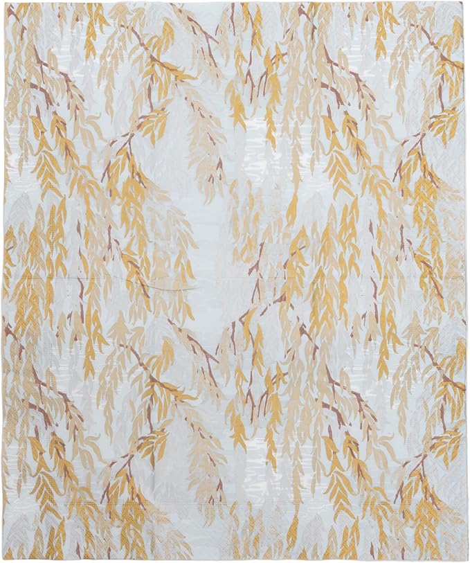 Caspari Willows Silver Guest Towels - includes 4 Packs of 15 Guest Towels