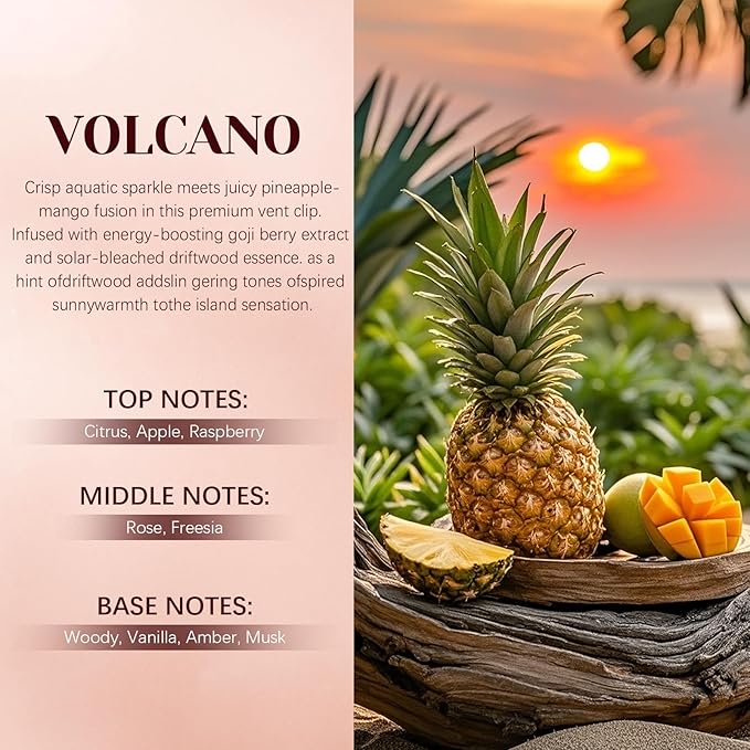 Car Air Freshener Hanging 2 Pack – Volcano Car Freshener Diffuser, Fall Car Air Freshener for Women and Men, Lasting up to 45 Days.0.27 FL OZ/8ML