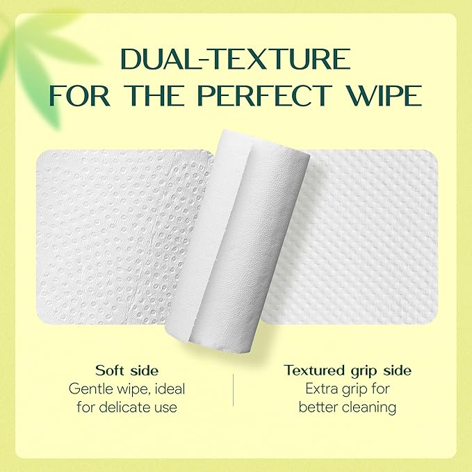 100% Bamboo Paper Towels | Lint-Free, Eco-Friendly, Tree-Free | 2-Ply Kitchen Paper Towel | Food Grade – FSC-Certified, BPA/PFAS-Free | 3 Mega Rolls – 150 Sheets/Roll | PALM NAKI