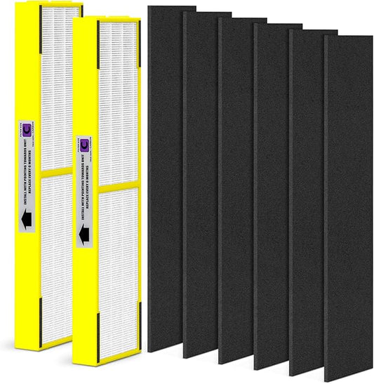 2 Packs FLT5000 H13 True HEPA Filter C Replacement Compatible with AC5000 AC5000E, AC5250PT, AC5300B, AC5350B, AC5350BCA, CDAP5500, AP2800CA, BXAP250 and IAP-GG-125 Air Cleaner Purifier