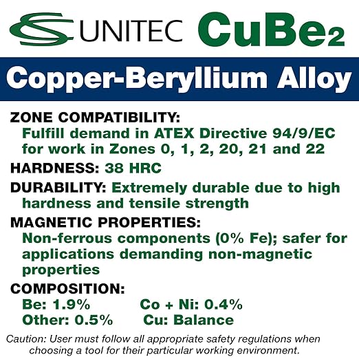 C.S. Unitec Screwdriver Flat Head Non-Sparking, Non-Magnetic, Corrosion Resistant 1/4"" x 4"" TUV Certified EX801-6SB"
