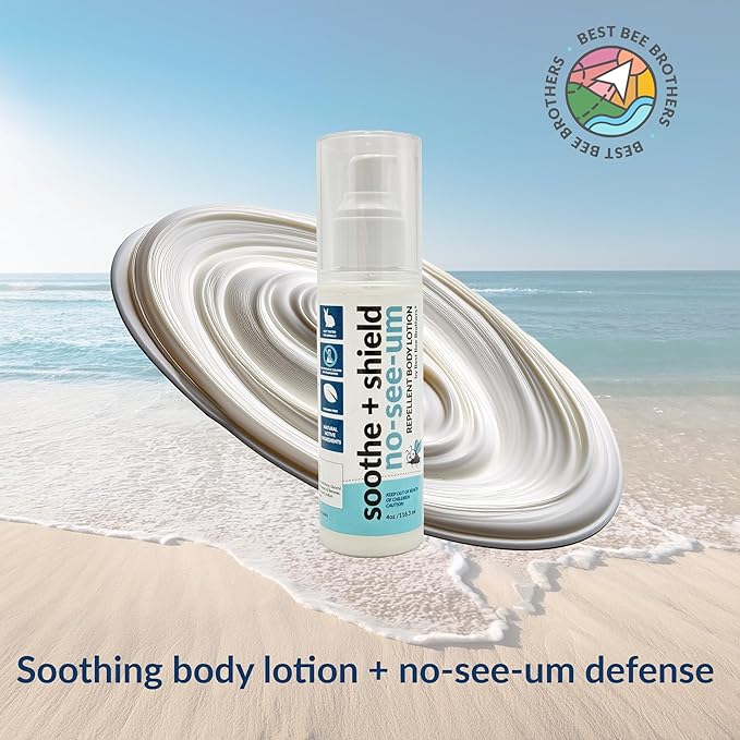 Best Bee Brothers, Soothe + Shield No-See-Um Repellent - Body Lotion, 4oz 4-Pack