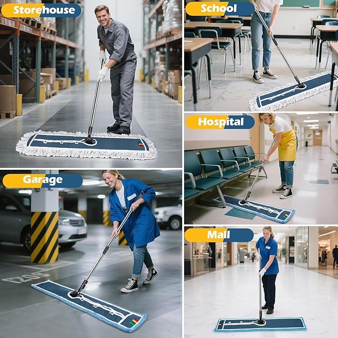 MASTERTOP 93cm Microfibre Mop Heads Replacement for Industrial Mop, Cleaning Heads for Hardwood, Tile, Laminate, Garage, School, Mall, Suit for B0CQ7MQJ65 B0DPM7JNBL B0FBF93RXT