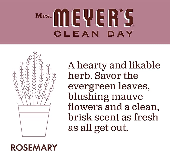 MRS. MEYER'S CLEAN DAY Liquid Dish Soap, Biodegradable Formula, Rosemary, 16 fl. oz