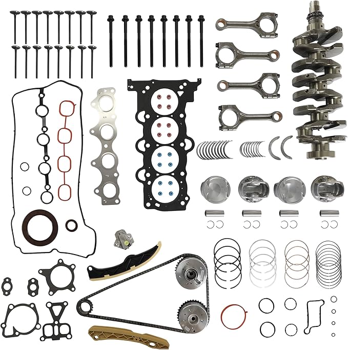 G4FJ 1.6L Engine Overhaul Rebuild Kit w/Crankshaft Con Rods Timing Chain Kit ＆Head Gasket Seal Kit Fit For Hyundai Sonata Tucson Veloster Kia Soul 1.6L 2009-2021 20910-2BU06,21020-2B000