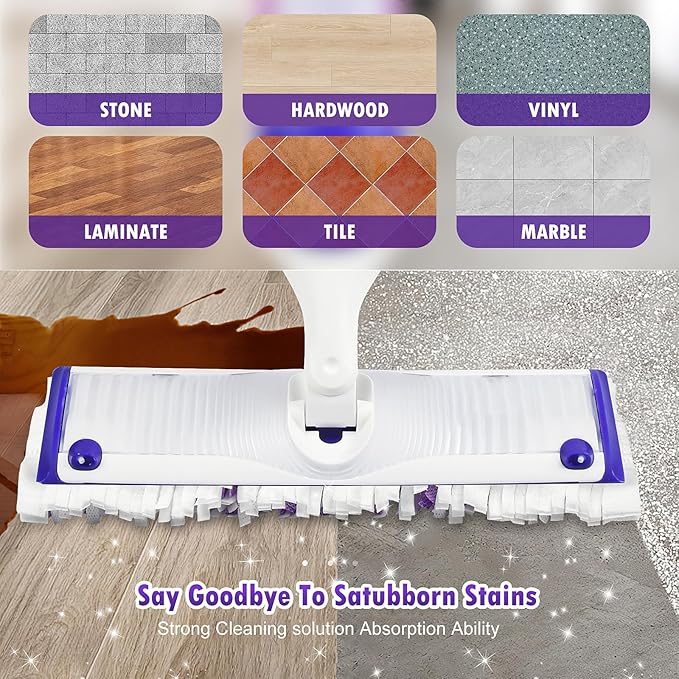 18 Count Disposable mop Pads Refills for Swiffer PowerMop Multi-Surface Mop and PowerMop Wood Mop, Replacement Pads Use for Floor Cleaning