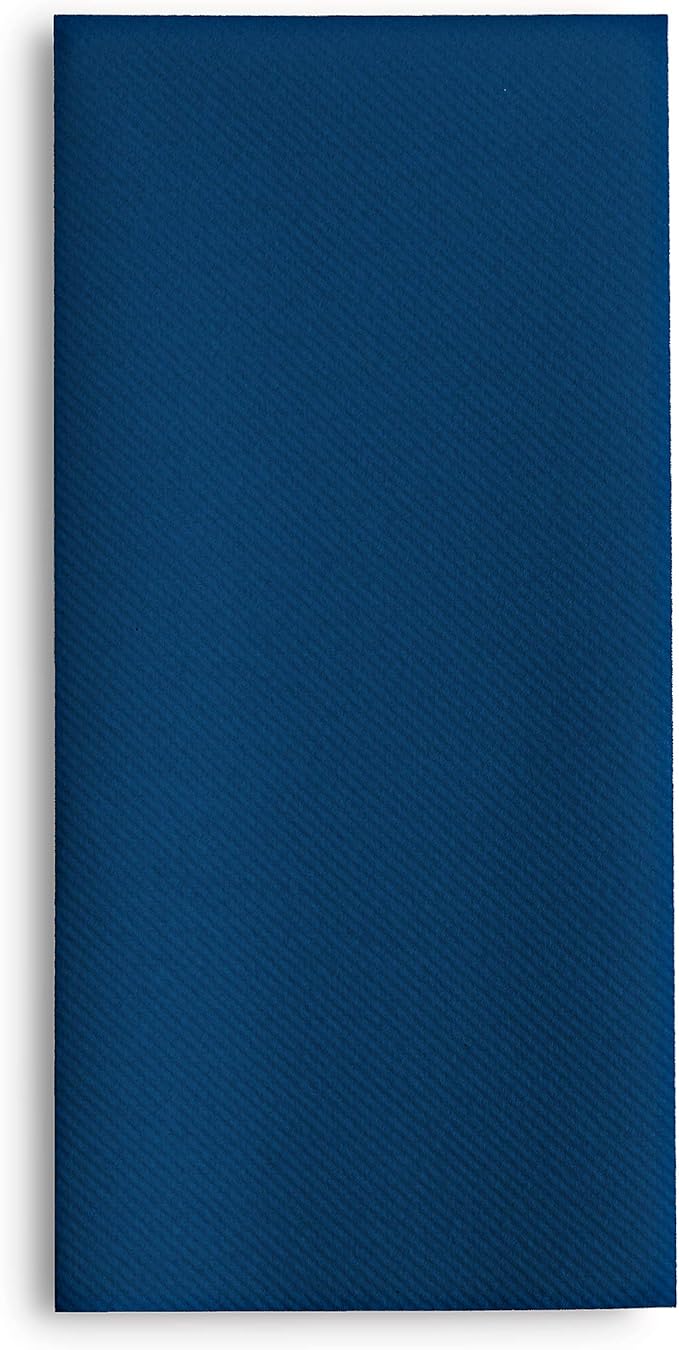 100 Linen-Feel Colored Paper Napkins - Decorative Cloth-Like Dark Blue Dinner Napkins - Soft And Absorbent. For Kitchen, Party, Wedding, Bathroom Or Any Occasion. (Pack of 100)