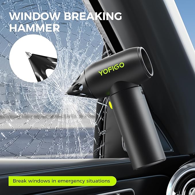 Compressed Air Duster, YOFIGO Electric Air Duster PC & Keyboard Cleaning Kit, 150000RPM Rechargeable 4-Speed Dust Mover for Car, Mini Metal Handheld Air Blower Replaces Compressed Air Can