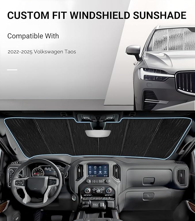Windshield Sunshade for Volkswagen Taos 2022-2025, Front Window Sun Shade - AstraGuard